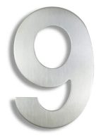 House Number 9 - Stainless Steel Adress Plaque