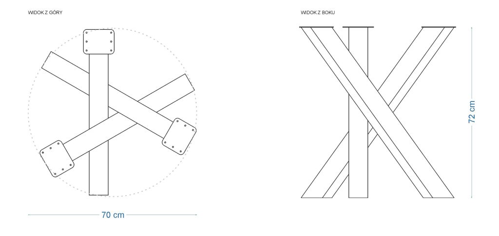 Metal Table Base Nest - Image 3