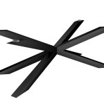 Metal leg for table under glass top Spider Slim L