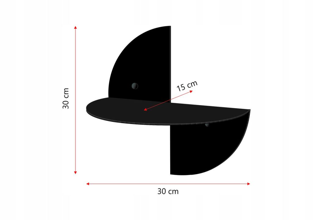 Circle Metal Bookshelf POL014 30 cm - Image 3