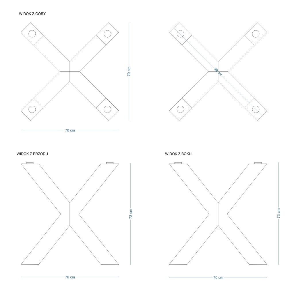 Metal Table Base for Glass Top Spider Heavy S - Image 3