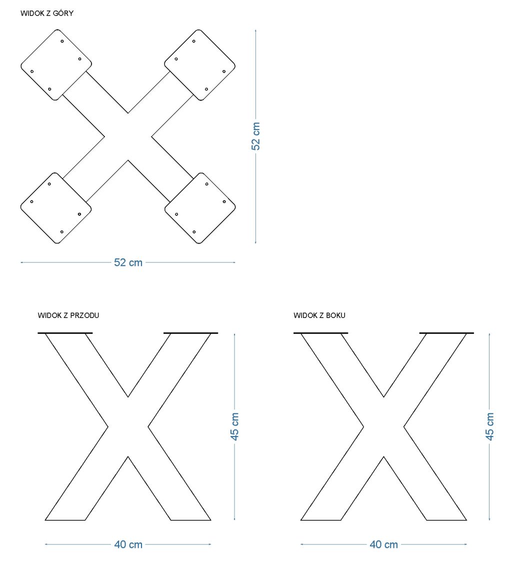 Metal Side Table Leg Spider Heavy S - Image 3
