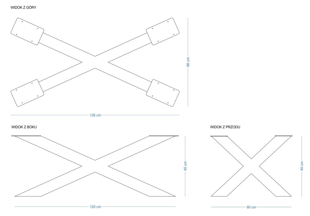 Metal Side Table Leg Spider Heavy L - Image 3