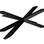 Metal leg for table under glass top Spider Heavy XL