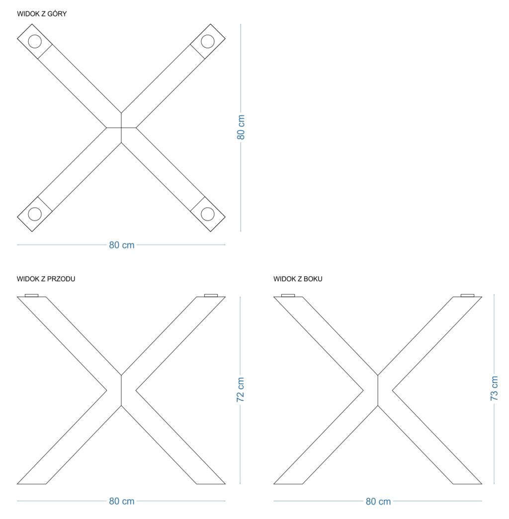 Metal Table Base for Glass Top Spider Wide S - Image 3