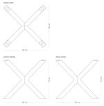 Metal Table Base for Glass Top Spider Wide S - Image 3