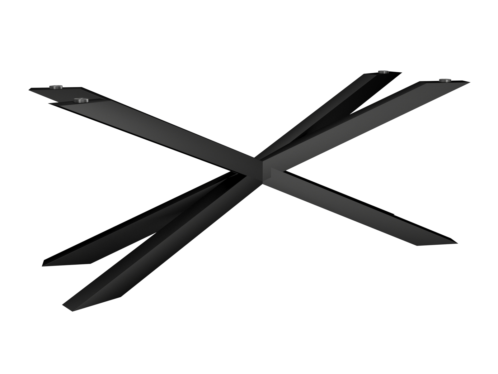 Pajak_WASKI_h72_blat_szklany_rozmiar_XL_czarny_rend Table Base for Glass Top Spider Narrow XL - Image 1