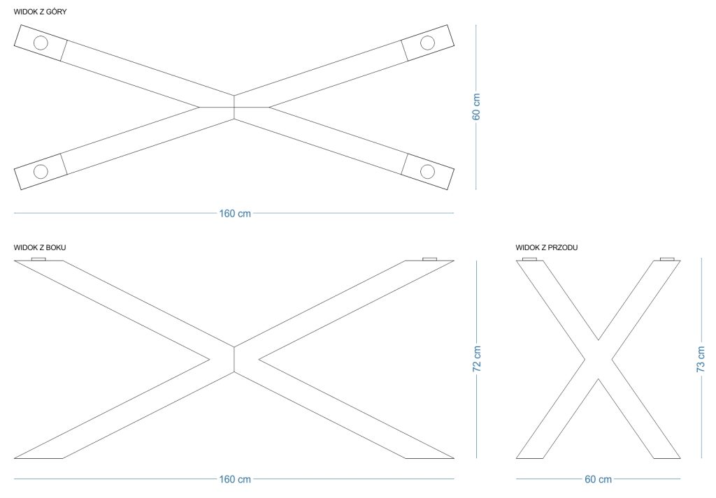 Table Base for Glass Top Spider Narrow L - Image 4