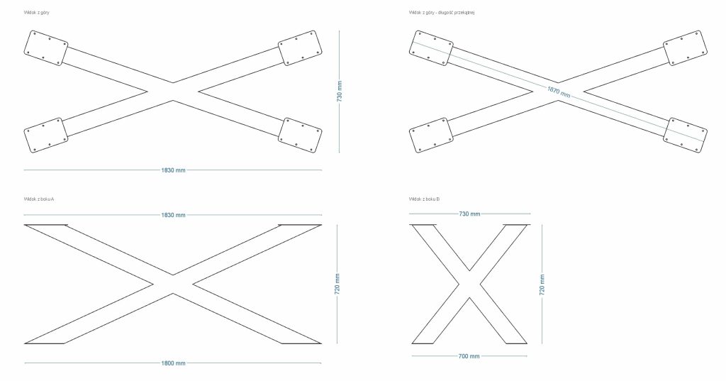 Metal Table Base Spider Heavy XL - Image 4