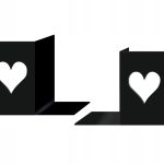 Bookends p41 Hearts 2 pcs