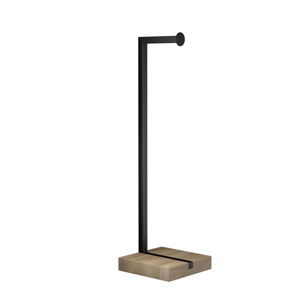 Toilet Paper Holder with Wooden Base - Image 3