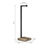 Toilet Paper Holder with Wooden Base - Image 2