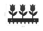WIESZAK metalowy na klucze TULIPANY WIE142 20cm - Image 2