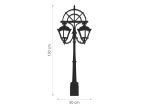 Wall Mounted Coat Rack Street Lamp 130 cm - Image 4