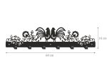 Wall Mounted Coat Rack Cockerel 60 cm - Image 3