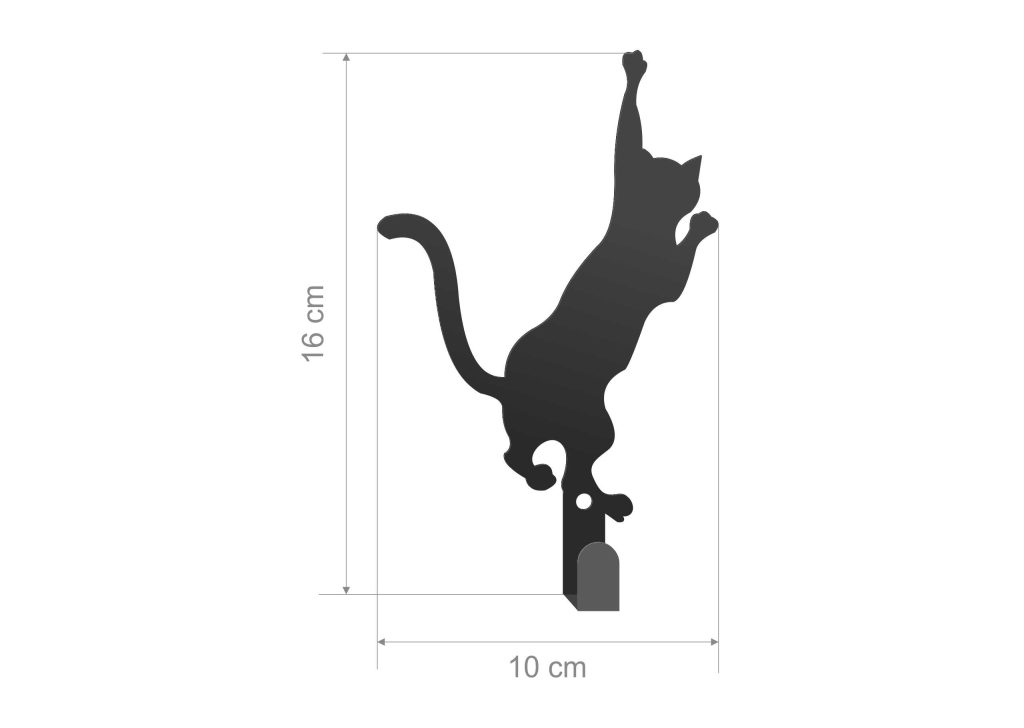 Wall Mounted Coat Rack Single Cat - Image 2