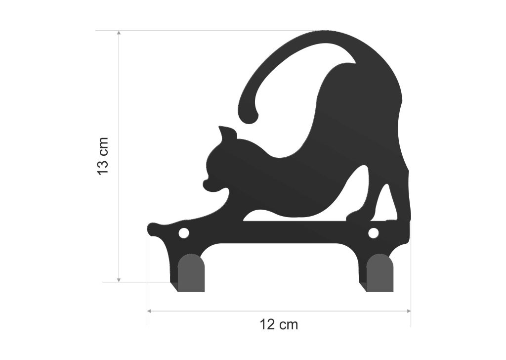 Wall Mounted Coat Rack Double Cat - Image 2