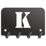 Wieszak metalowy na klucze WIE206 LITERKA K 10cm