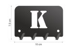 Wieszak metalowy na klucze WIE206 LITERKA K 10cm - Image 2