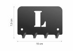 Wieszak metalowy na klucze WIE207 LITERKA L 10cm - Image 2