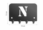 Wieszak metalowy na klucze WIE209 LITERKA N 10cm - Image 2
