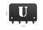 Wieszak metalowy na klucze WIE215 LITERKA U 10cm - Image 2
