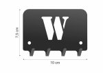 Wieszak metalowy na klucze WIE216 LITERKA W 10cm - Image 2