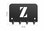 Wieszak metalowy na klucze WIE217 LITERKA Z 10cm - Image 2