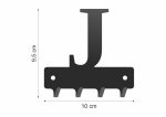 Wieszak metalowy na klucze WIE227 LITERKA J 10cm - Image 2
