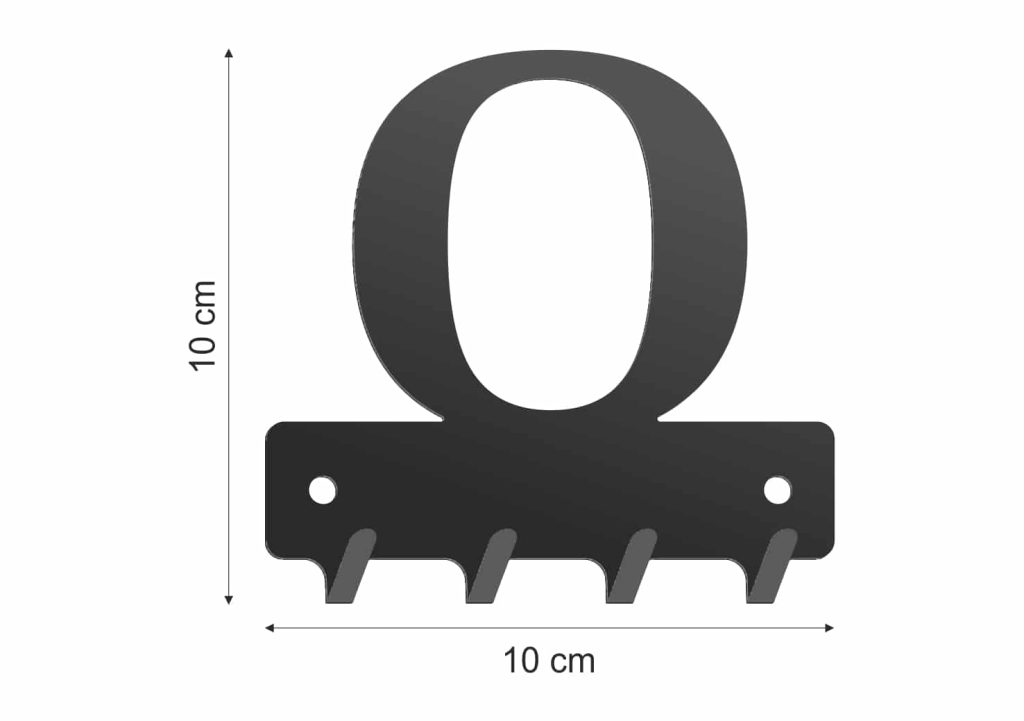 Wieszak metalowy na klucze WIE233 LITERKA O 10cm - Image 2
