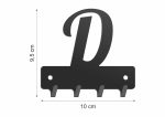 Wieszak metalowy na klucze WIE244 LITERKA D 10cm - Image 2