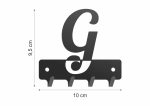 Wieszak metalowy na klucze WIE247 LITERKA G 10cm - Image 2