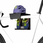 Bicycle rack with shelf