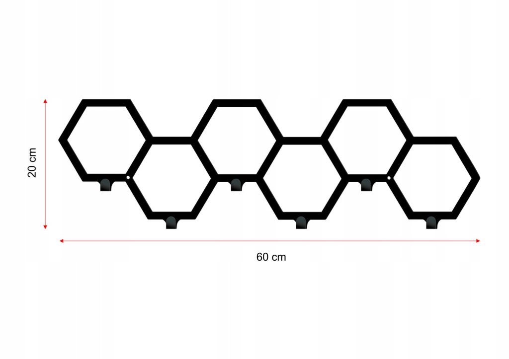 Coat Rail Hexagon 40 cm - Image 4