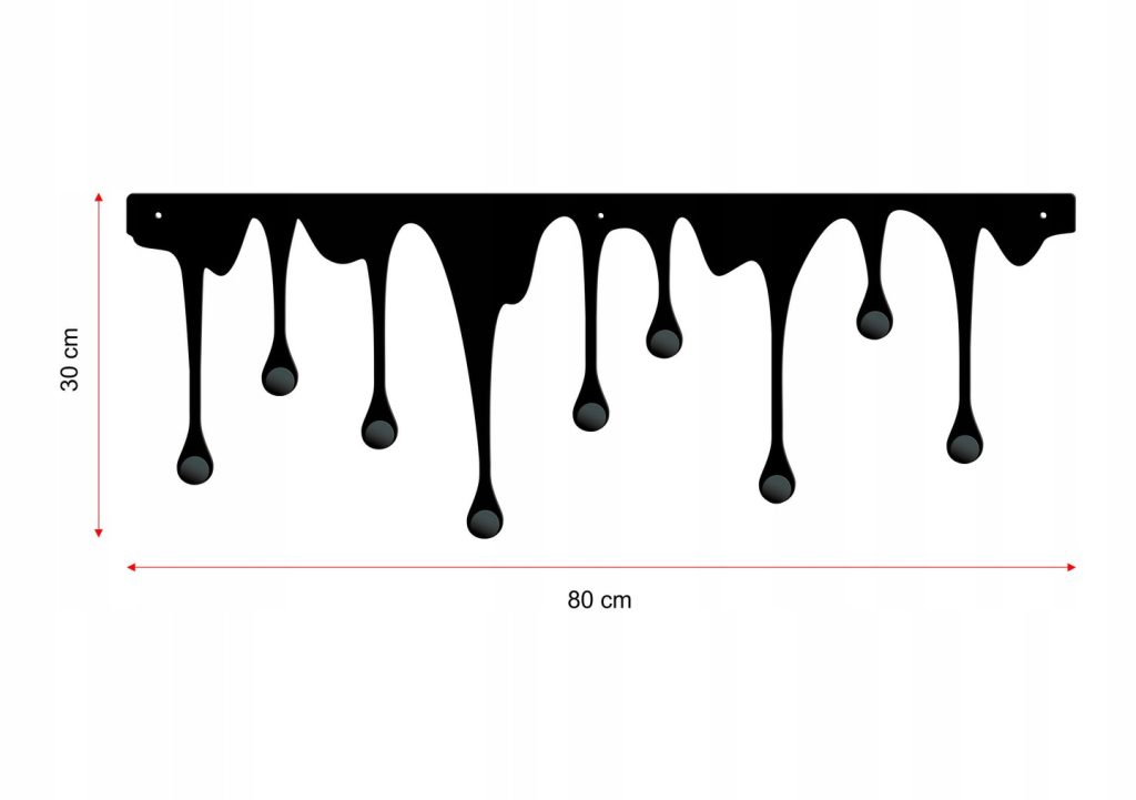 Coat Rail Drops 80 cm - Image 4