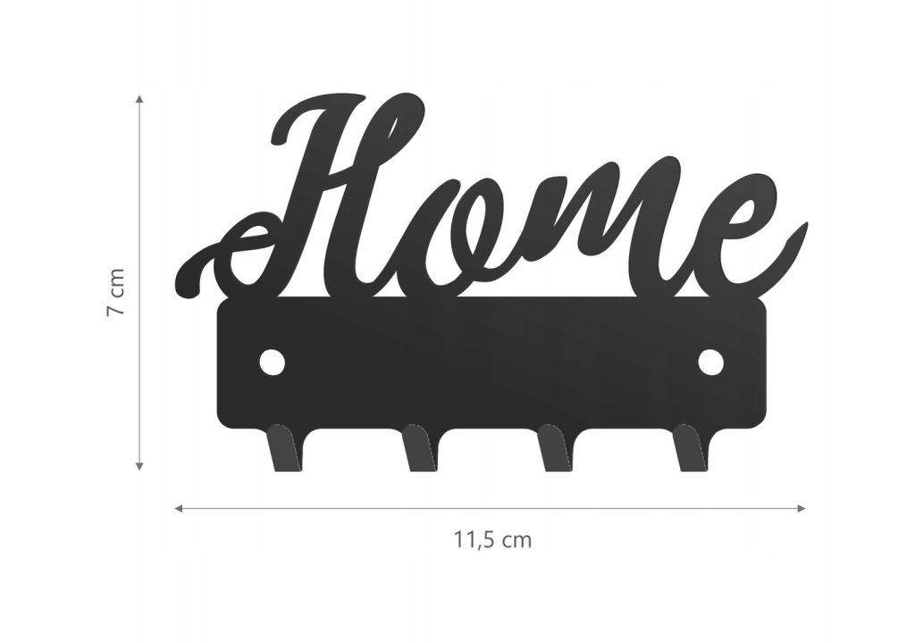 Wieszak metalowy na klucze home WIE014 10cm - Image 5