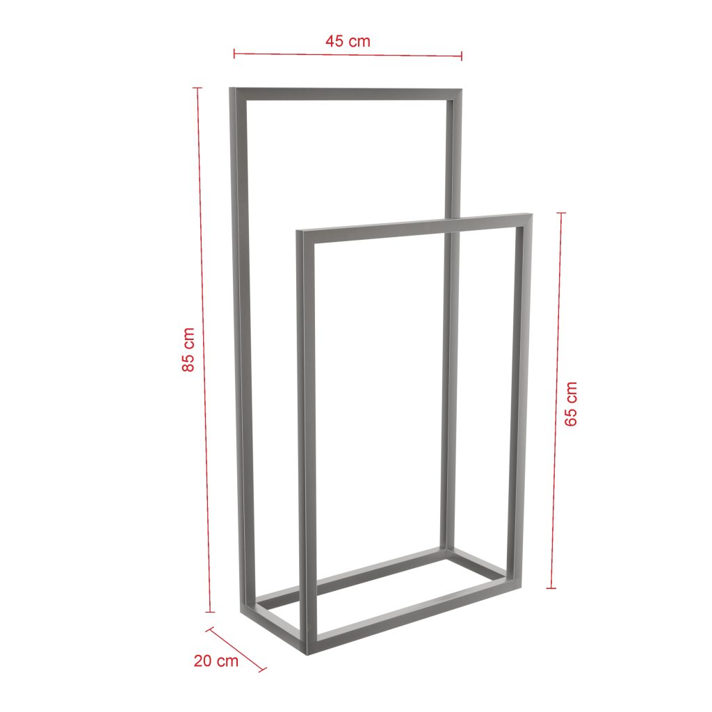 Free Standing Towel Rack Brushed Stainless Steel S - Image 2