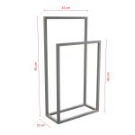 Free Standing Towel Rack Brushed Stainless Steel S - Image 2