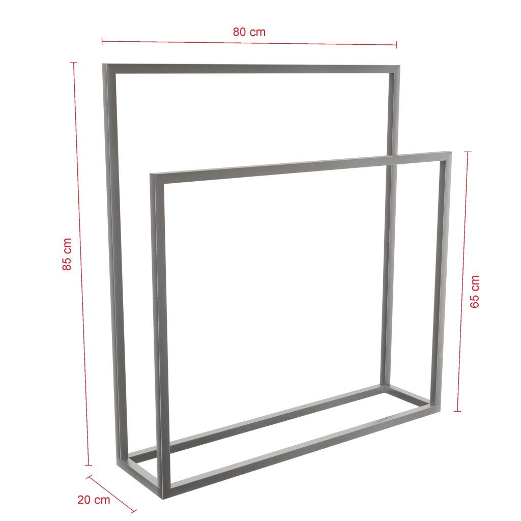 Free Standing Towel Rack Brushed Stainless Steel L - Image 2