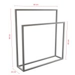 Free Standing Towel Rack Brushed Stainless Steel L - Image 2