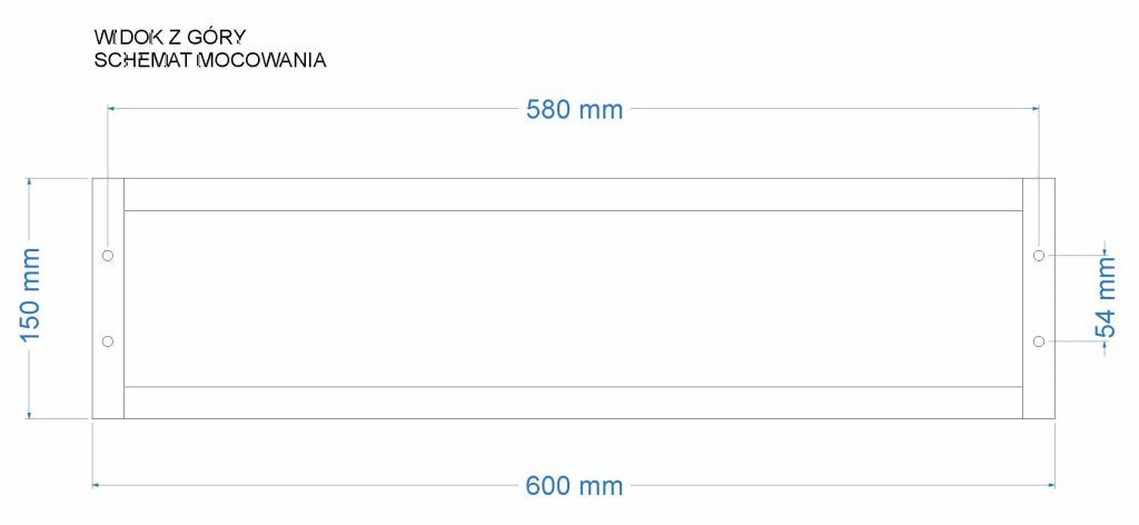 Ceiling Towel Rail Double M - Image 8