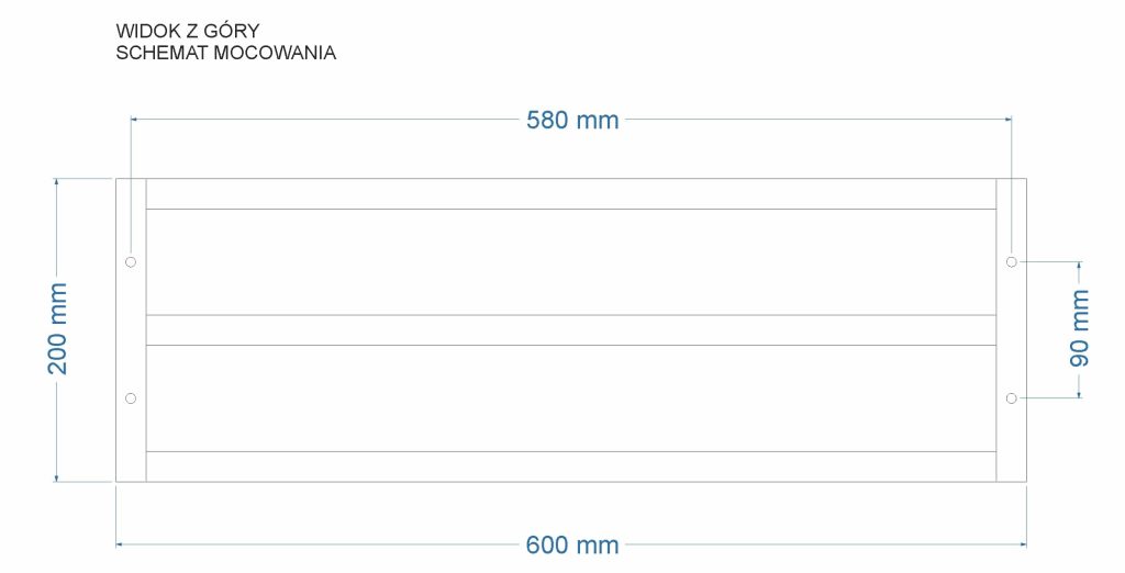 Ceiling Towel Rail Triple M - Image 5