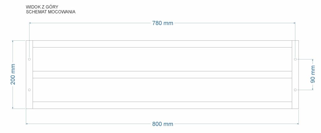 Ceiling Towel Rack Long Triple L - Image 5