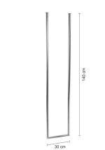 Ceiling Towel Rail Single Long Chrome XS - Image 3