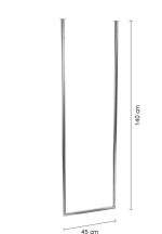 Ceiling Towel Rail Single Long Chrome S - Image 3