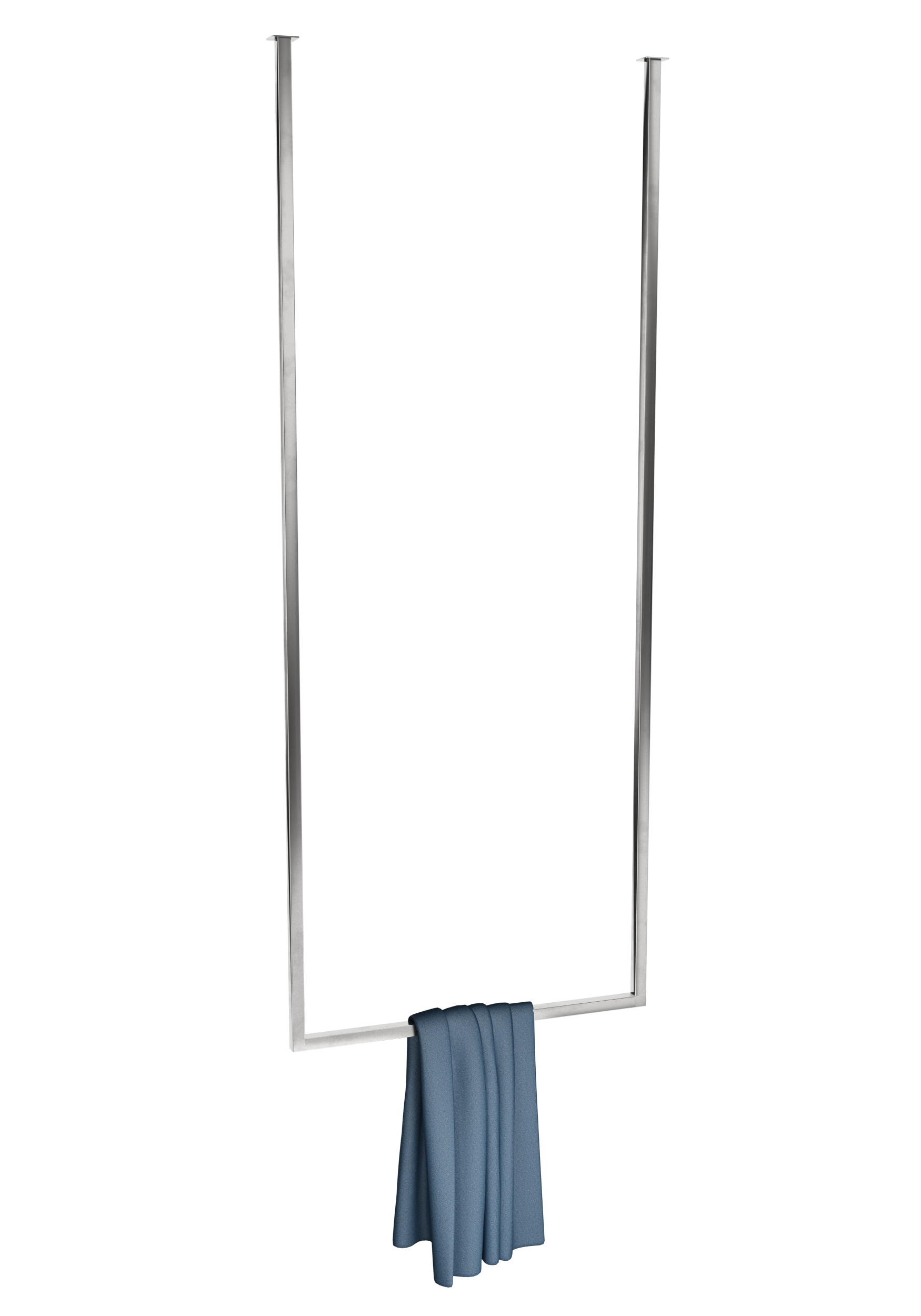 WS_NP_1_60_M_rend2 Ceiling Towel Rail Single Long Chrome M - Image 1