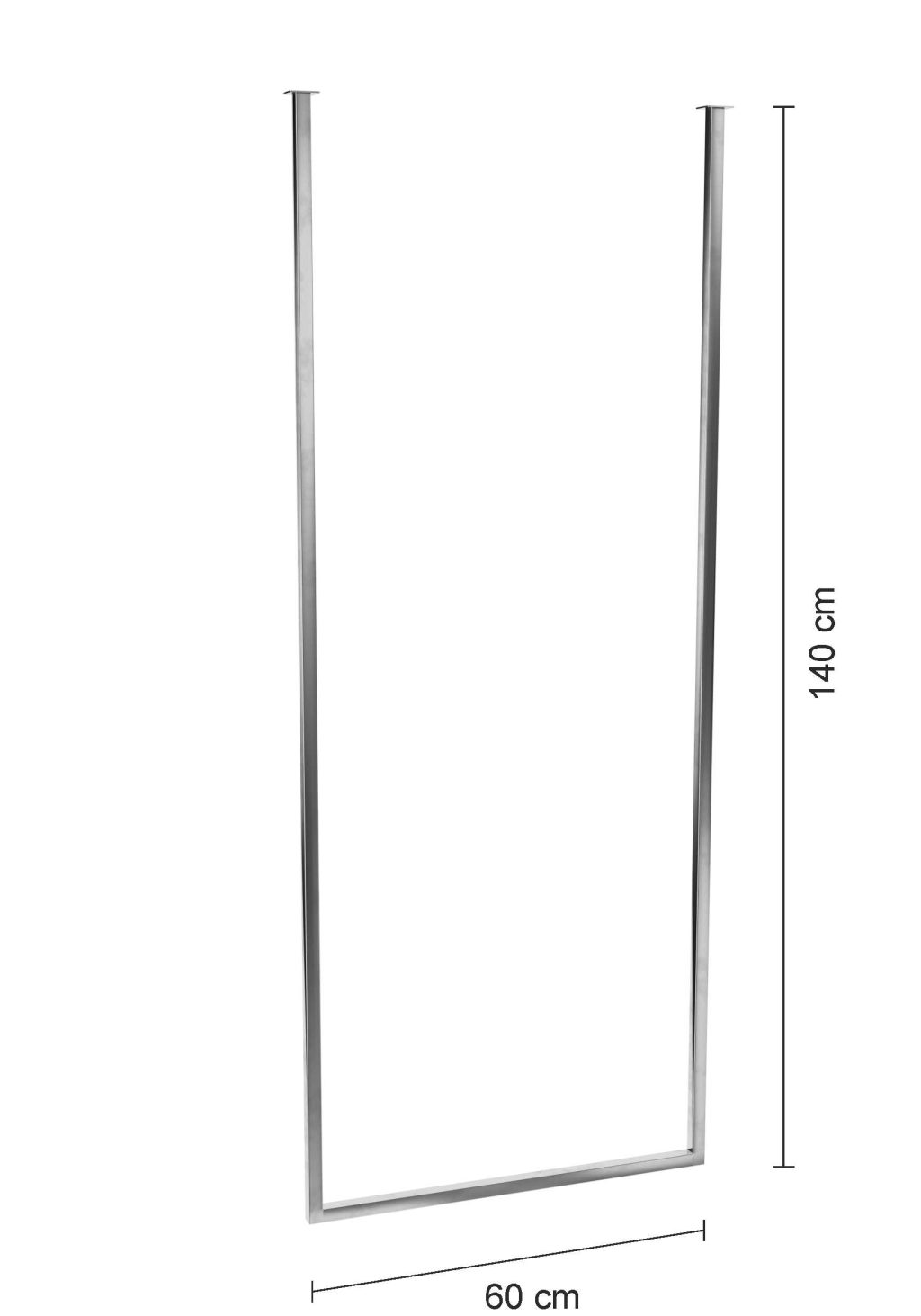 Ceiling Towel Rail Single Long Chrome M - Image 3