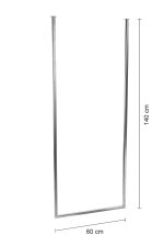 Ceiling Towel Rail Single Long Chrome M - Image 3