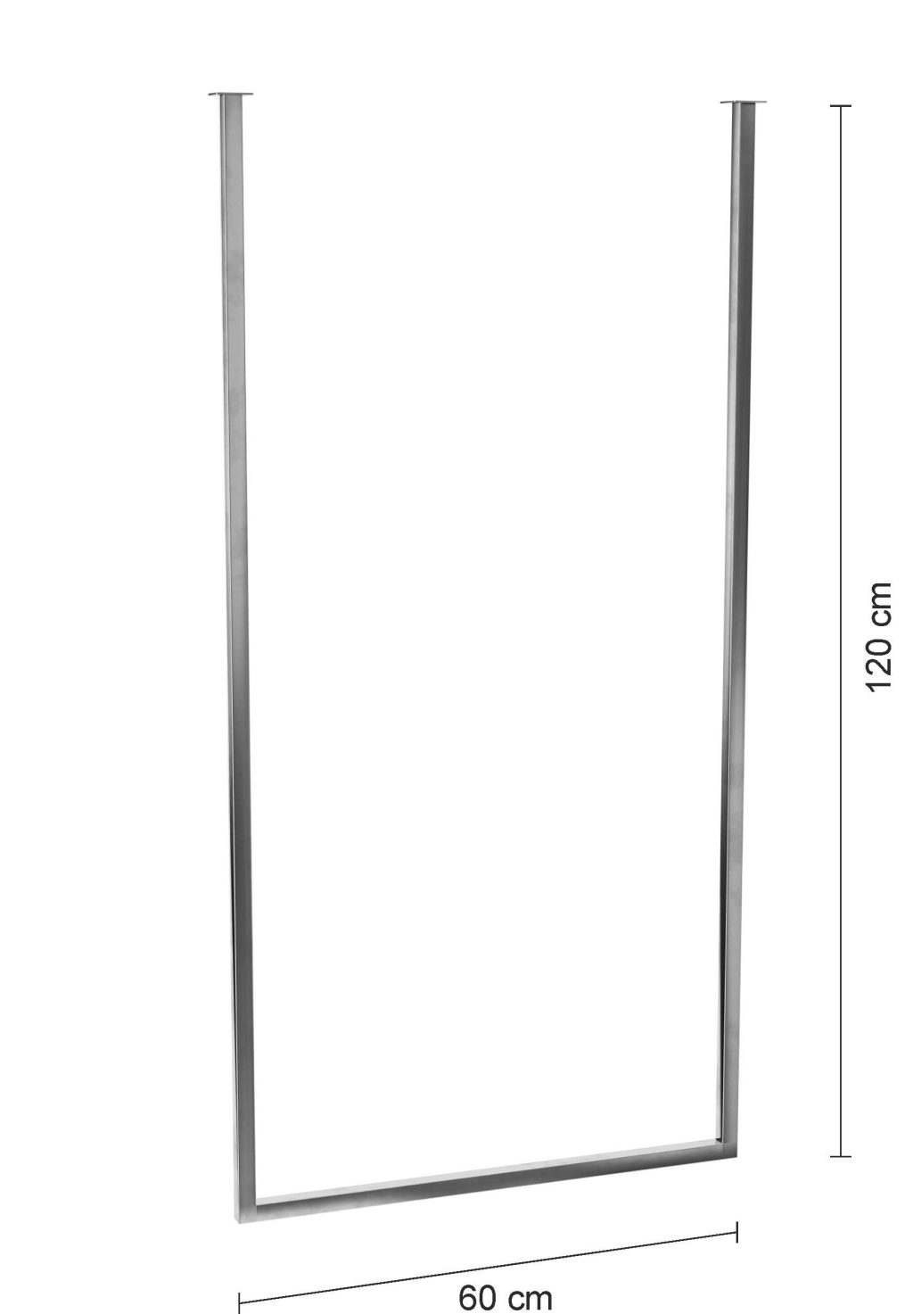 Ceiling Towel Rail Single Chrome M - Image 3