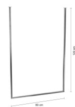 Ceiling Towel Rail Single Chrome L - Image 3